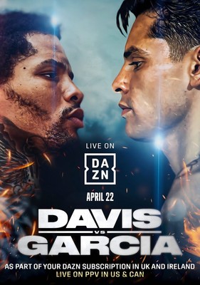 GERVONTA TANK DAVIS vs. RYAN GARCIA Fight 2023 Metal Poster