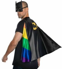 Batman Rubies Gay Pride Superhero Adult Festival Costume Cape NEW