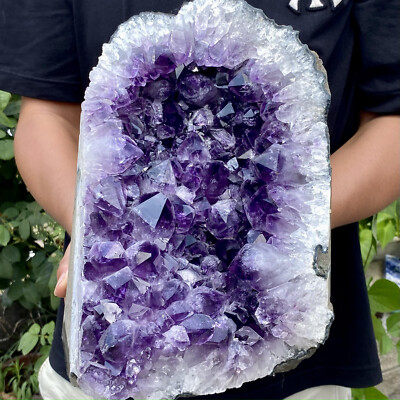 26.5LB Large Natural Amethyst geode quartz cluster crystal specimen Healing