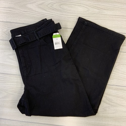 Tru High Rise Self Belt Wide Leg Jeans 