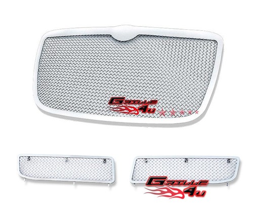 Fits 2005-2010 Chrysler Stainless Steel Chrome Mesh Grille Grill Insert Combo - Picture 2 of 2