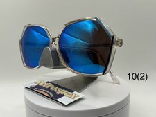 Vintage NOS Oversize Eyeglasses Blue Mirror Sun Lens 1970s - 1980s 10 2