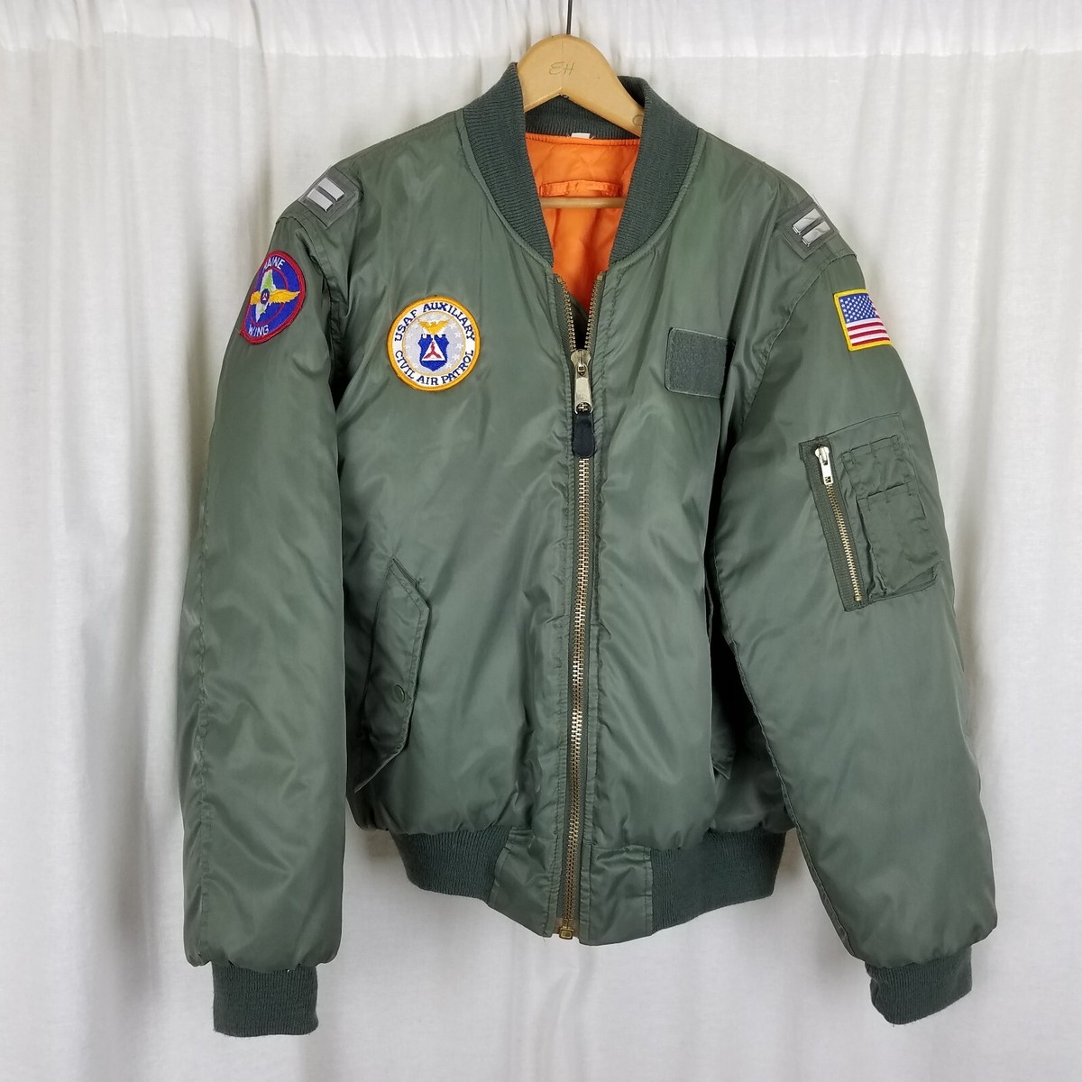 Vintage Jacket Flyers Man Intermediate MA 1 Aviator Flight Vintage Jacket Flyers Man Intermediate MA 1 Aviator Flight