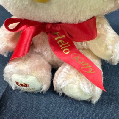 Steiff x Sanrio Plush Toy Hello Kitty Pink Bare 40th Anniversary