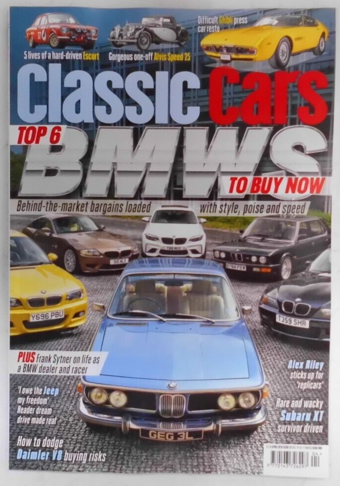 Classic Cars magazine April 2024 Top 6 BMWs to buy now. +Daimler V8