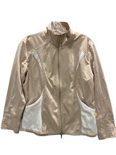 Nike Windbreaker Jacket Youth Large 12-14 Beige Classic Active Tennis Golf
