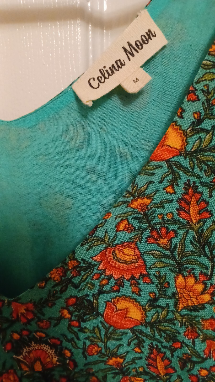 Celina Moon Prairie Boho Green Tiered Floral Maxi Dre… - Gem