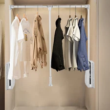 35-47 Inch Adjustable Closet Rod Closet Mounted Rod Wall Mounted Hanging Rod