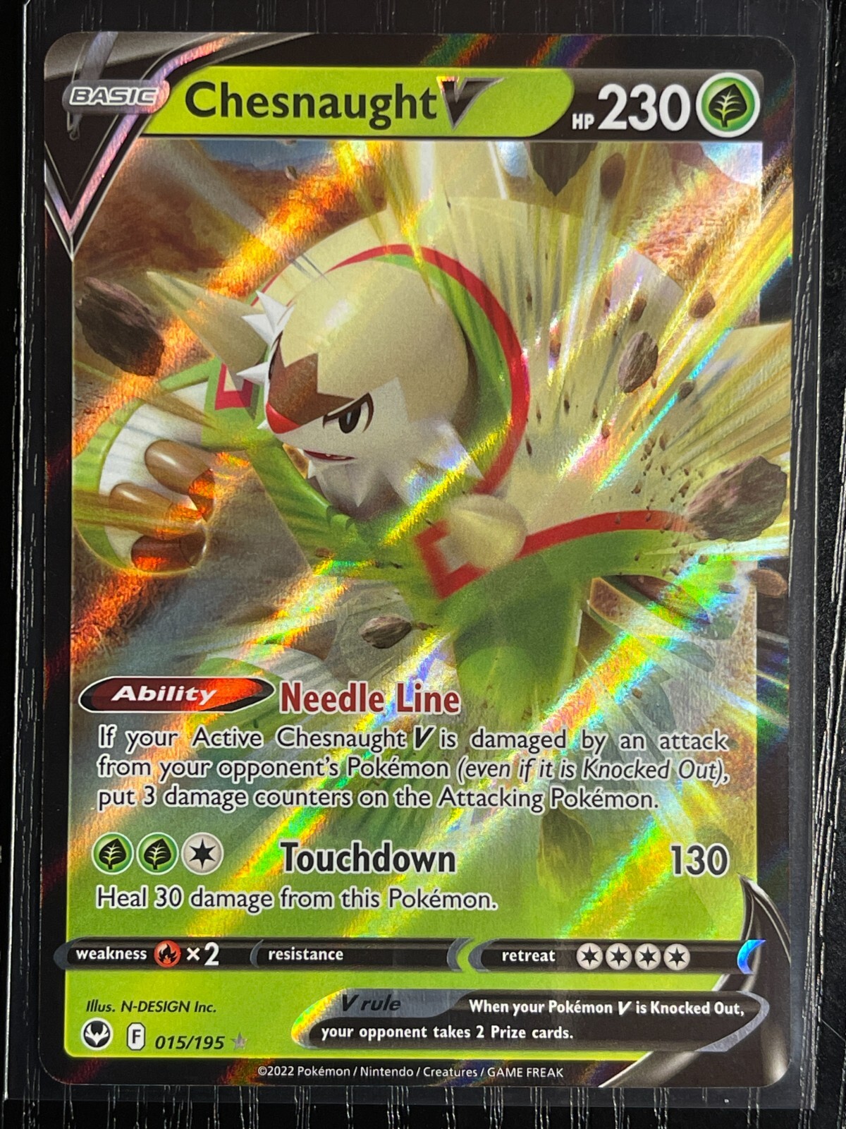 Carta Pokémon Chesnaught V Tempestade Prateada | Parcelamento Sem Juros