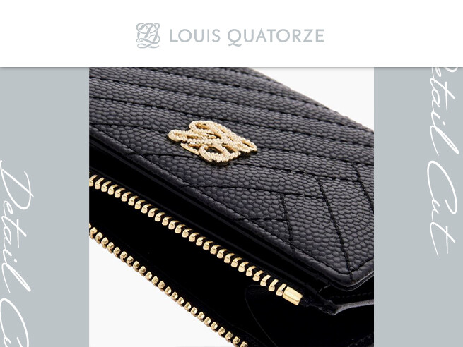 [Louis Quatorze] レディース ミニ財布 SL1CB03BL LOUIS QUATORZE] Mini wallet SL1CB03BL Women's wallet Black