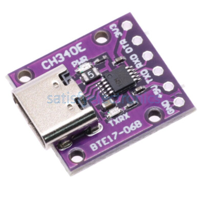 CH340E MSOP10 USB to TTL Serial Converter 5V/3.3V TYPE-C For Arduino Pro mini