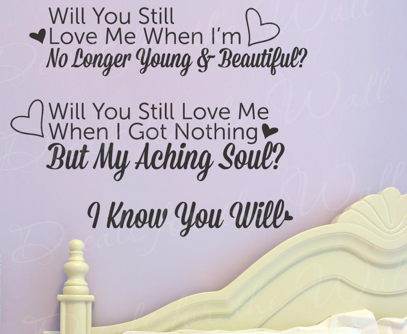Will You Still Love Me Lana Del Rey Vinyl Sticker Wall Art Decal Quote Q25 Decor