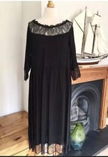 Zara Goth Style Black Lace Maxi Long Dress , Size S UK 8 BNWT