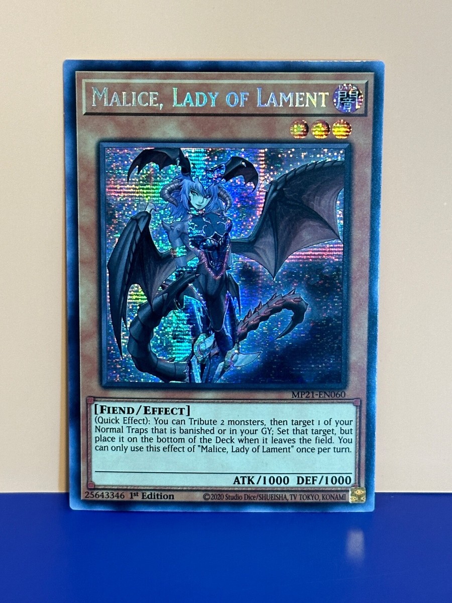 Yugioh Malice, Lady of Lament MP21-EN060 1st Prismatic Secret Rare NP! Yugioh Malice, Lady of Lament MP21-EN060 1st Prismatic Secret Rare NP!