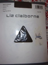 Vtg Liz Claiborne Silky Opaque Control Top Pantyhose Olive II Style 843 M