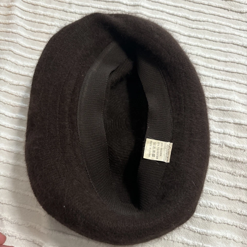 Sombrero Formal Iglesia Mezcla Angora Cepillado Marrón Colección XO Mujer Foto 3 de 4