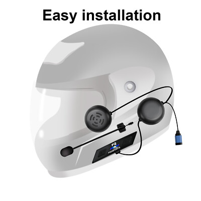 Fodsports F2 Motorcycle Helmet Intercom Bluetooth Headset 2-way 1000M & FM Radio