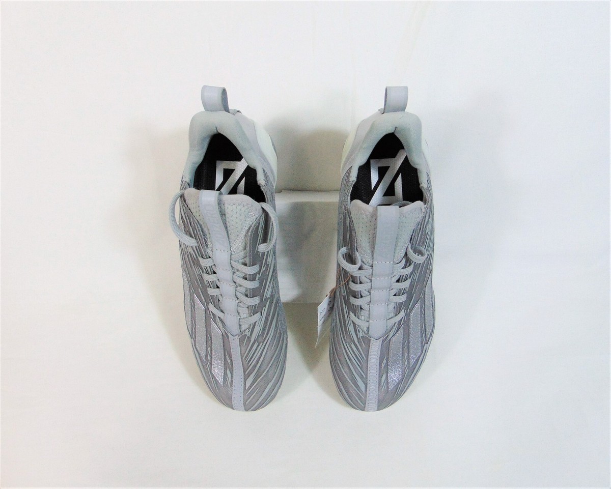 Adidas Adizero Grey & Metallic Silver Football Cleats Sz 8.5 