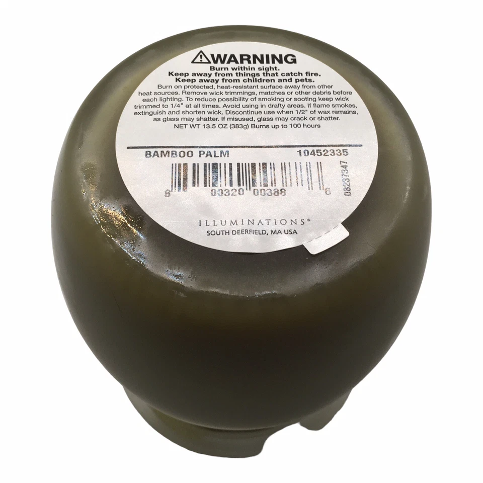 Vela Illuminations retirada PALMA DE BAMBÚ, 13,5 oz Yankee Candle 100 horas de combustión difícil de encontrar Foto 2 de 4