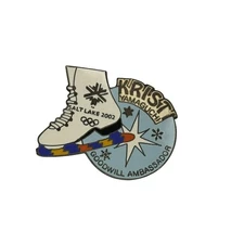 2002 Salt Lake City Olympics Kristi Yamaguchi Goodwill Ambassador Pin - Aminco