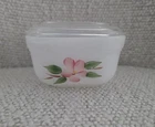 Fire King Floral Square Dish With Lid Vintage Anchor Hocking