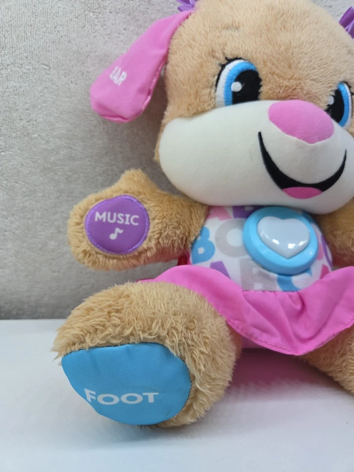 Fisher-Price Laugh & Learn Singing Talking Girl Dog Plush Stuffed Animal 12" - Image 2 of 4