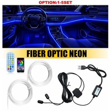Neon App Led Light Trim Glow Optic Fiber Strip Car Interior Ambient Lighting1-5x