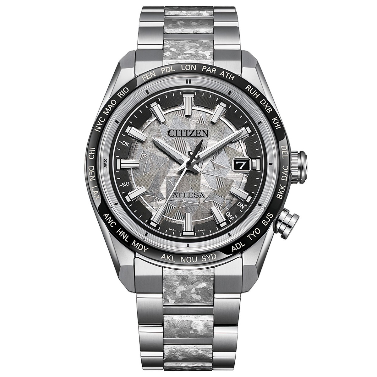 の*り様 CITIZEN ATTESA チタニウム CITIZEN ATTESA Platinum Shine CB0284-66A Global Radio Titanium