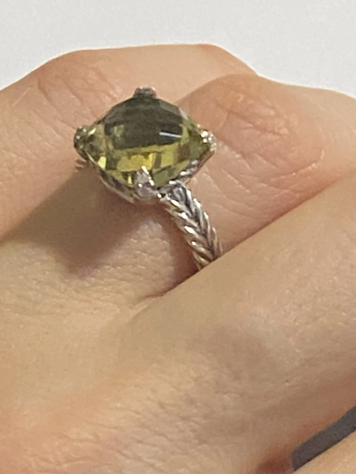 David Yurman 11mm Chatelaine 925 Sterling Silver Lemon citrine 7 - Image 2 of 4