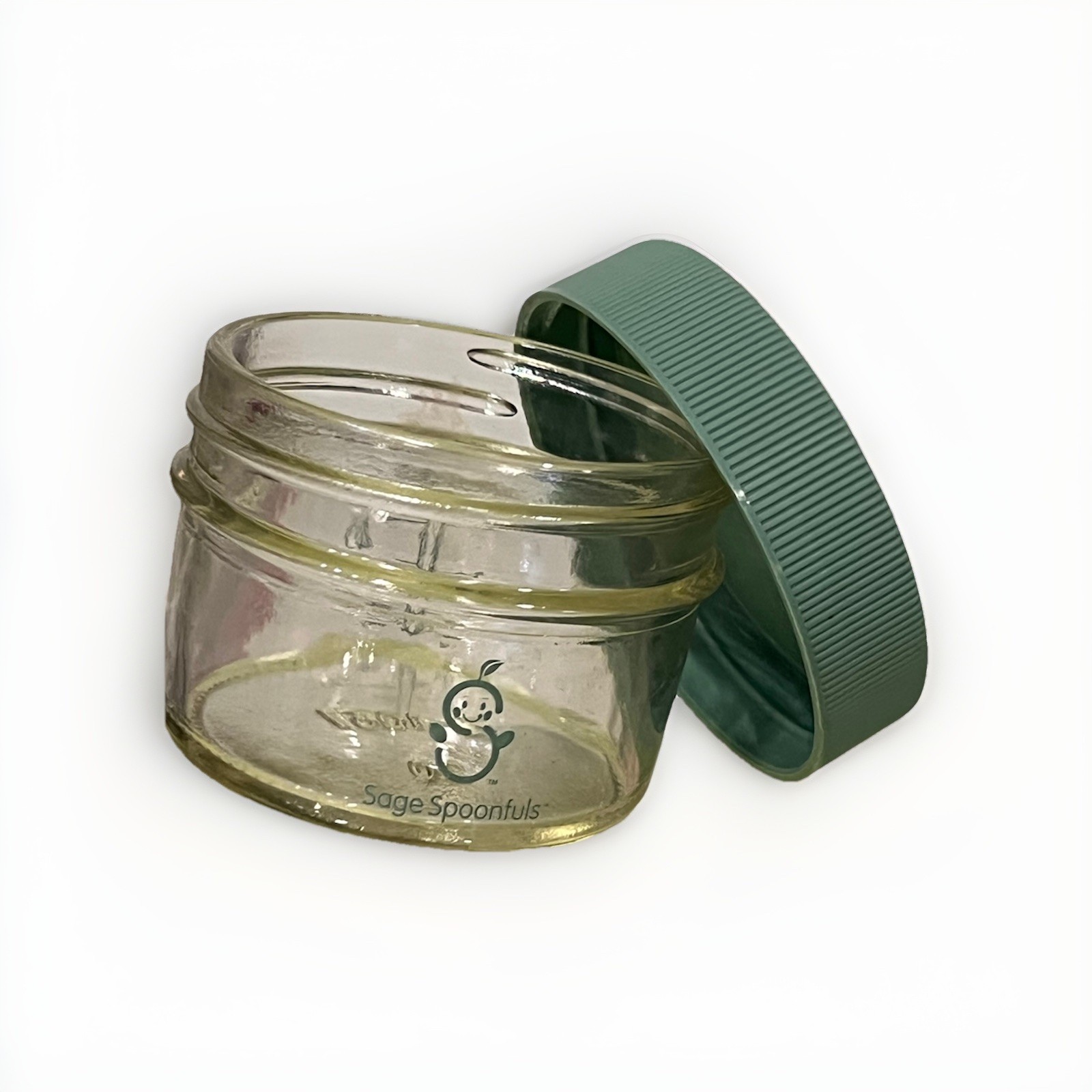 Sage Spoonfuls Glass Baby Food Containers with Lids -10 Jars , 2 oz