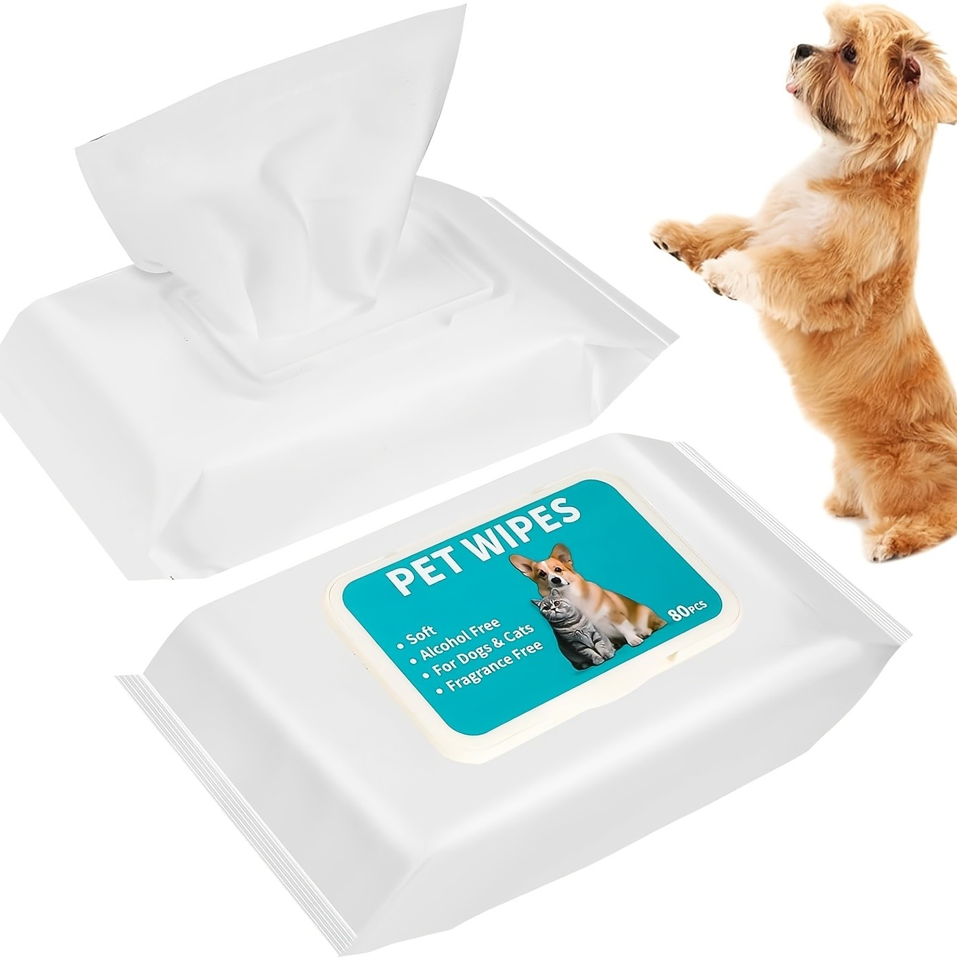 Pet Wipes 320 Ct 4 Pack Dog Cat Deodorizing Paws Grooming Ba