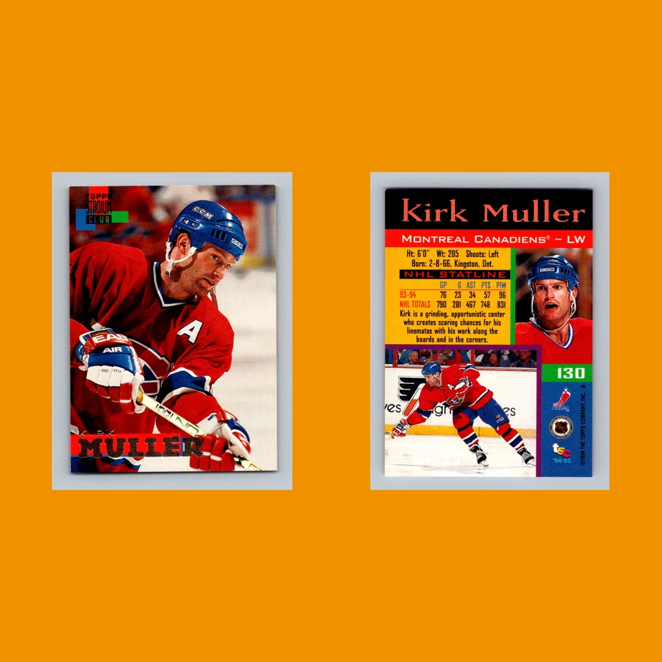 Kirk Muller #130 1994-95 Stadium Club Montreal Canadiens Hockey Card NHL - Image 3 of 3