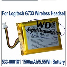 Genuine 533-000181 1500mAh Battery For Logitech G733 Wireless Headset Logi Batt
