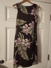 Tommy Bahama Women’s Silk Tropical Purple Dress Size 2 Resort Vacation