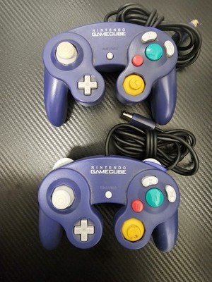 2x Original Nintendo GameCube Controller Indigo   Guter Zustand