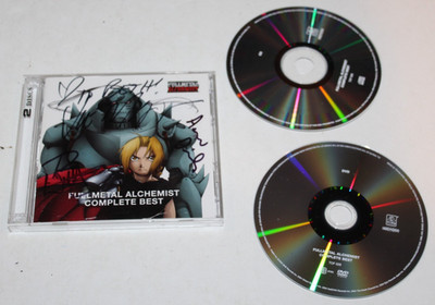 RARE 3x SIGNED 2004 Full Metal Alchemist Complete Best CD Soundtrack Manga Anime