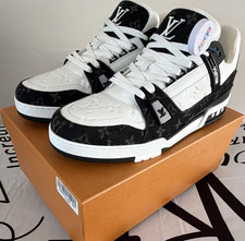 Louis Vuitton Monogram White Black Low Top At...