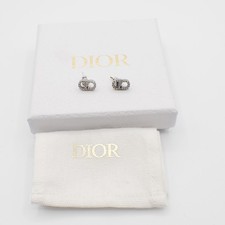 CHRISTIAN DIOR CD Logo Rhinestone Piercing Ea...