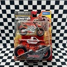 Monster Jam Truck THUNDER ROARUS 2 confezioni con dirt bike abbinata 1:64 pressofuso