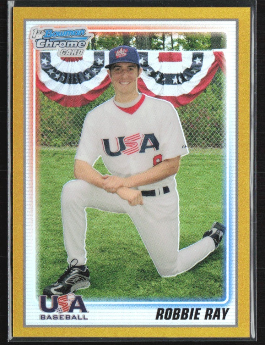 Robbie Ray 2010 Bowman Chrome Gold Refractor /50 #USA18-BC15 USA