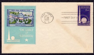 1939 New York World's Fair (853) Staehle Designed Cosmetics Bldg FDC TH378