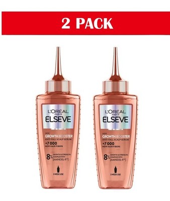 2 PCS LOREAL PARIS ELSEVE/ELVIVE GROWTH BOOSTER SCALP SERUM ANTI HAIR LOSS 102ML