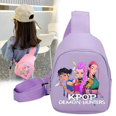LACEY'S CRYPT KPop Demon Hunters Huntrix Childs Backpack Rumi Mira Zoey Shoulder Bag Derpy Tig