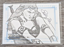 Xena Warrior Princess Sketch Card Xena Action Pose Sean Pence Original Art 1/1
