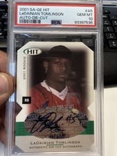 2001 Sage Hit Autographs LaDainian Tomlinson #A5 Die-Cut /250 (AU RC) PSA 10