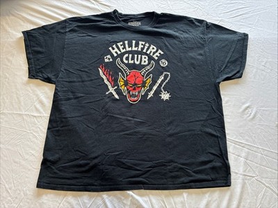 Netflix Stranger Things Hellfire Club T-Shirt Mens 3X Black Cotton Graphic Tee