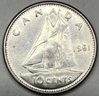 1961 Silver Dime 10 Cent Coin. A Brilliant Bold Crisp Example. Free Shipping !!