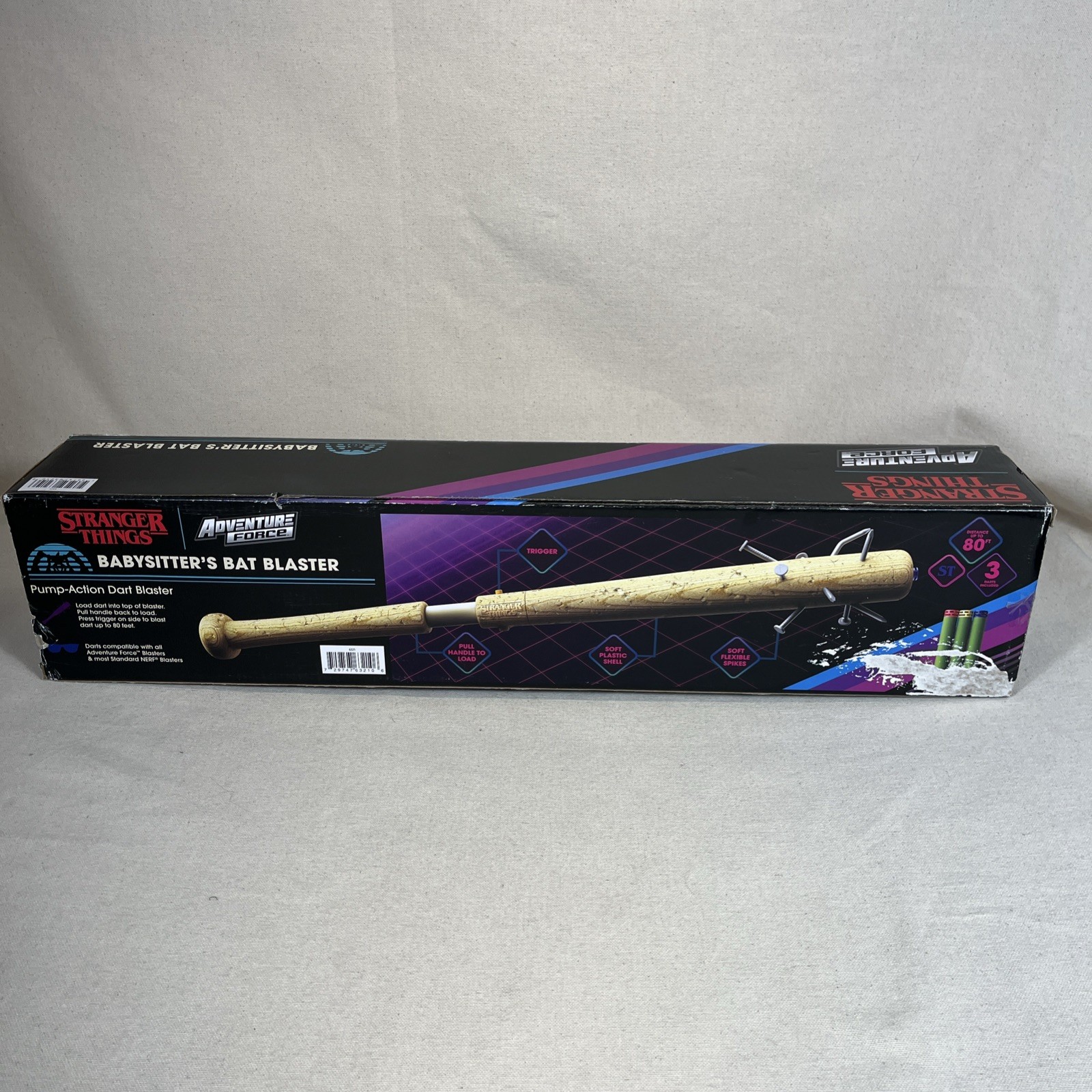 Stranger Things Babysitter’s Bat NERFlike Blaster by Adventure Force New Sealed