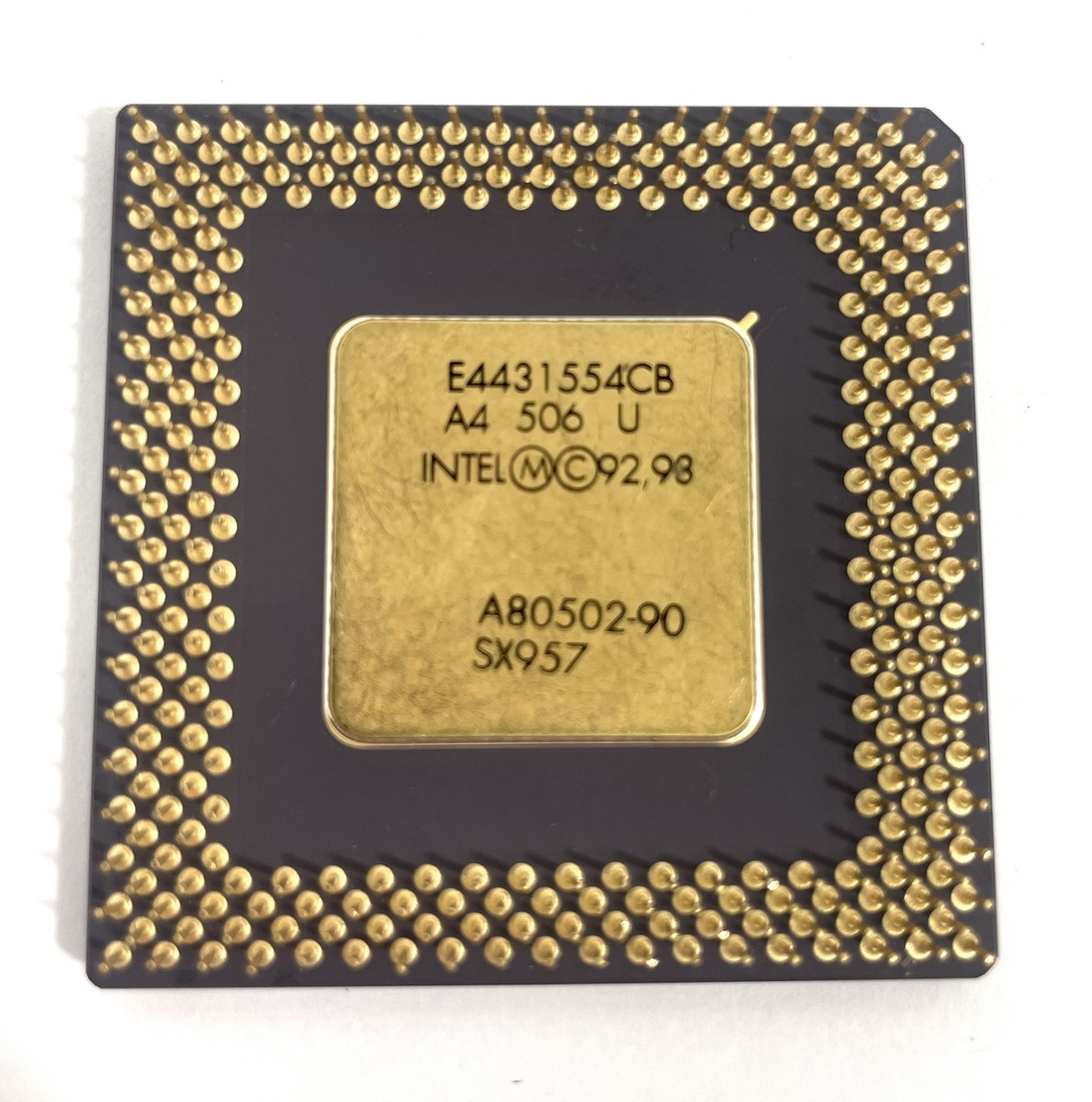 Vintage Intel Pentium 90MHz Gold Ceramic CPU A80502-90 SX957 | eBay