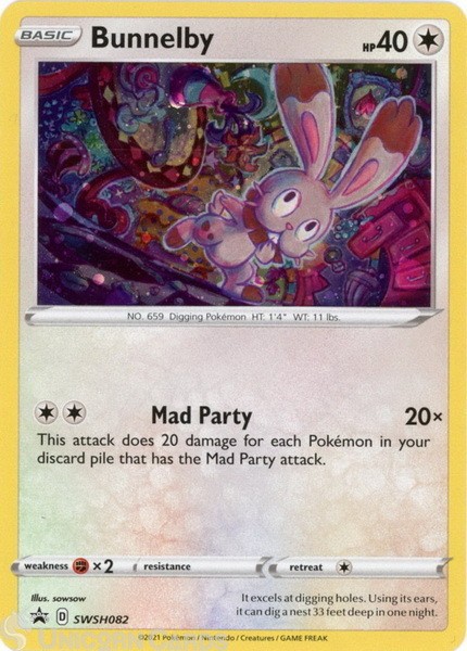 Bunnelby SWSH082 Black Star Promo Mint Pokemon Card